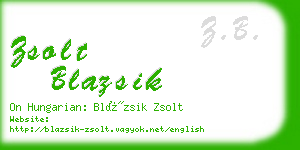 zsolt blazsik business card